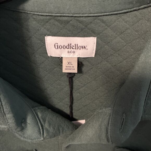 Goodfellow & Co. Warm button Up Quilted shirt Jacket GreenPolished Leaf XL - Picture 3 of 9